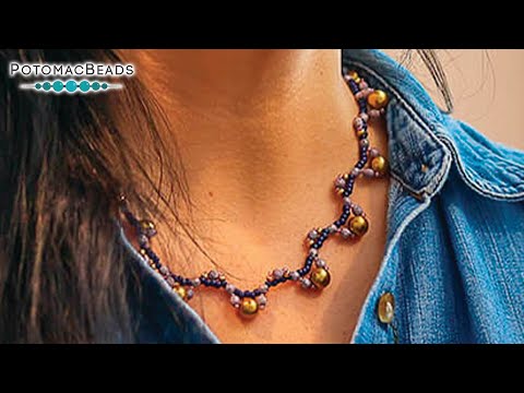 Lustrous Beauty Necklace DIY Jewelry Making Tutorial by Potomac