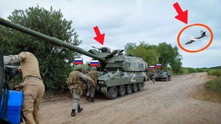 The Turret of a Russian Tank Flew 5 Meters into the Sky due to a Kamikaze Drone Attack!