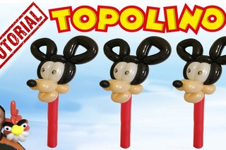 Palloncini modellabili Tutorial  38 - Topolino - (personaggio Disney)  #BalloonTwisting #Globoflexia
