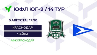 ЮФЛ Юг-2. Краснодар-U16  Чайка-U17 (Ростов-на-Дону)