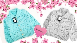 KOLAY YAKALI ÇOCUK HIRKA YAPIMI (1 YAŞ) #knitting #crochet #handmade #örgü #baby