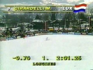 1. Platz (Abfahrt 1) in Kitzbühl, Österreich (1989) - Marc Girardelli