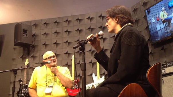 Steve Vai discussing Frank Zappa with Sterling Ball at NAMM Ernie Ball