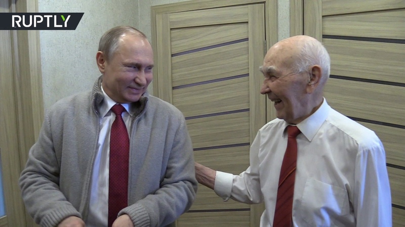Putin visits his former KGB boss on his 90th