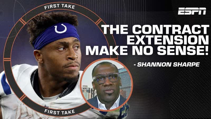 Jonathan Taylors contract extension doesnt make sense to Shannon Sharpe, First Take YT