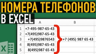 Как привести номера телефонов в единый формат ➤ Функции Excel