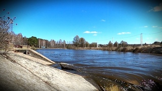 Село Каркино. Кирово-Чепецкий район. Река Просница. Большая вода.
