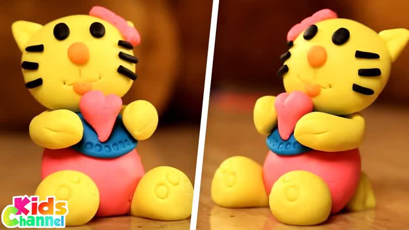 Play Doh Kitty, Learning Activities Entertainment for Children by Kids