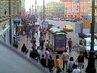 Mobotix CCTV Footage velo Драка водителя BMW с велосипедистом на Невском пр. после ДТП