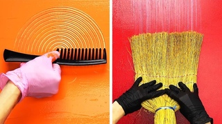23 IDEE PER PITTURARE LE PARETI USANDO COSE ORDINARIE