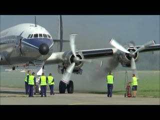 HD Super Constellation smokey engine startup and takeoff at Altenrhein - 08/07/2015