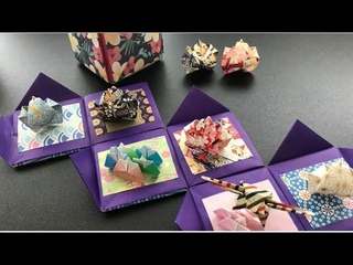 【折り紙】箱入りお雛様①箱の作り方〜パッとひろがるおひなさま【Origami】Boxed Ohinasama ① How to make a box