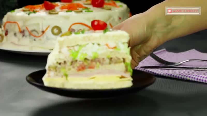 ЗАКУСОЧНЫИ ТОРТ (ингредиенты в описании к