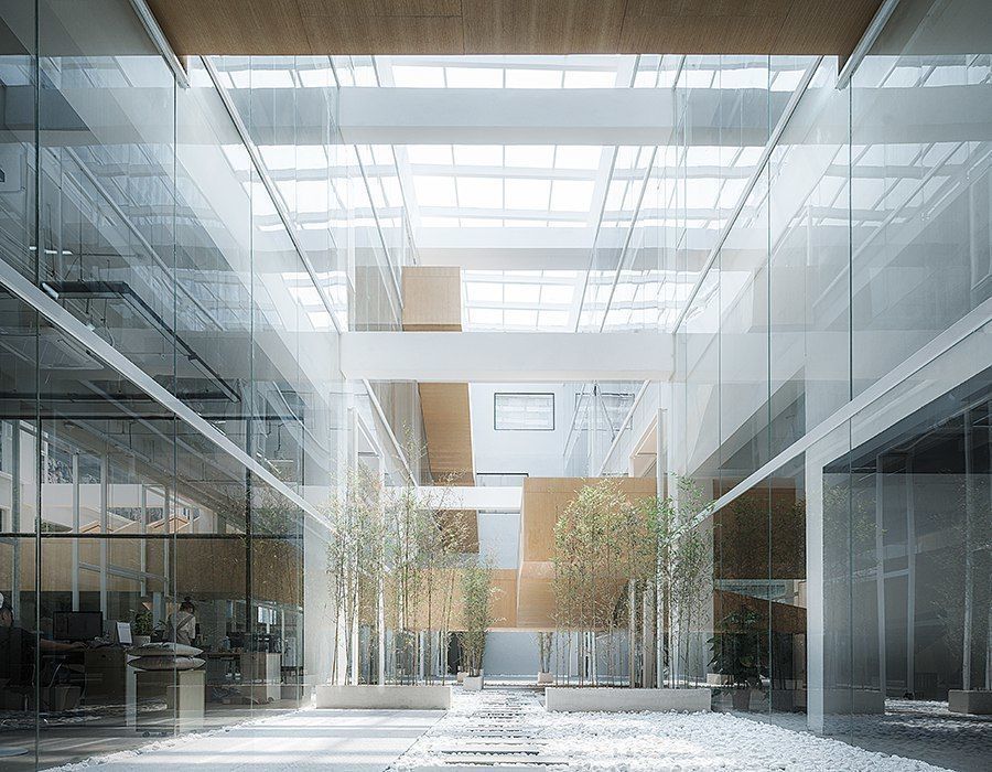 LYCS architecture converts chinese textile warehouse into multi-purpose office building