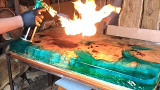 СТОЛ ЛОФТ из ЭПОКСИДНОЙ СМОЛЫ и Цельной Древесины! Table Loft. Wood and epoxy resin Artline!