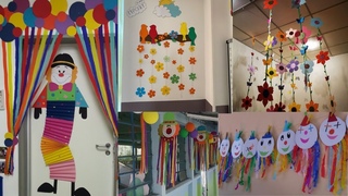 Preschool decoration ideas/Classroom decoration design/Wall hanging decoration/Door decoration ideas