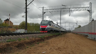 Электропоезд ЭП2Д-0079 ЦППК перегон Дмитров - Каналстрой