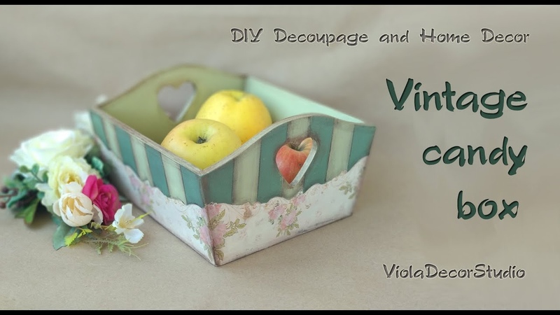Vintage Candy Box Decoupage tutorial for beginners DIY Home