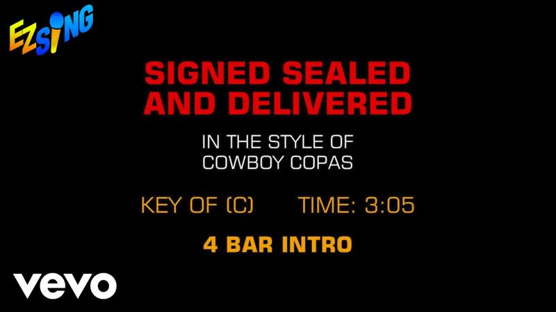 Cowboy Copas Signed Sealed And Delivered ( Karaoke EZ