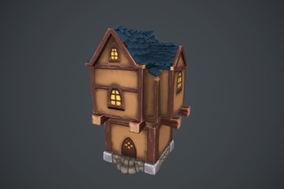 [Zbrush] Fantasy House - Painting and sculpting time lapse